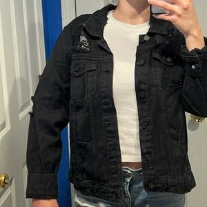 BUNDLE: Denim Jackets. Refuge Black Denim (L) and Wild Fable Light Demin (M).